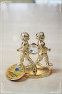Зодия Близнаци-позлатено с 24-каратово злато с камъни SWAROWSKI