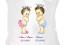Персонализирана възглавничка за близнаци момиче и момче