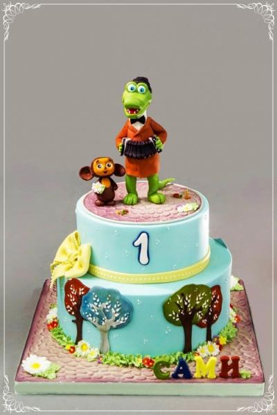 Торта за рожден ден Крокодила Гена