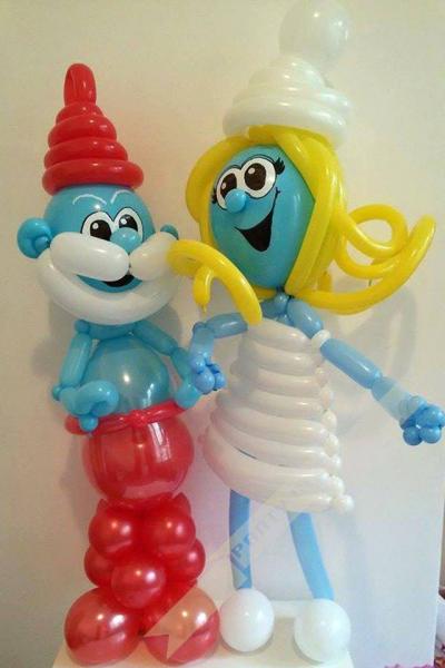 Фигури от балони Смърфове