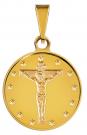 Златен медальон Исус Христос Разпятие