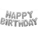 Балони Happy Birthday - сребърни