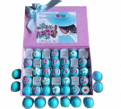 Кутия декорирани бонбони за рожден ден + късмети
