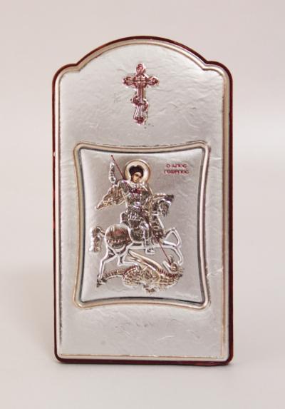 Сребърна икона Свети Георги