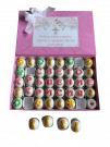 Кутия декорирани бонбони за свето кръщение + късмети